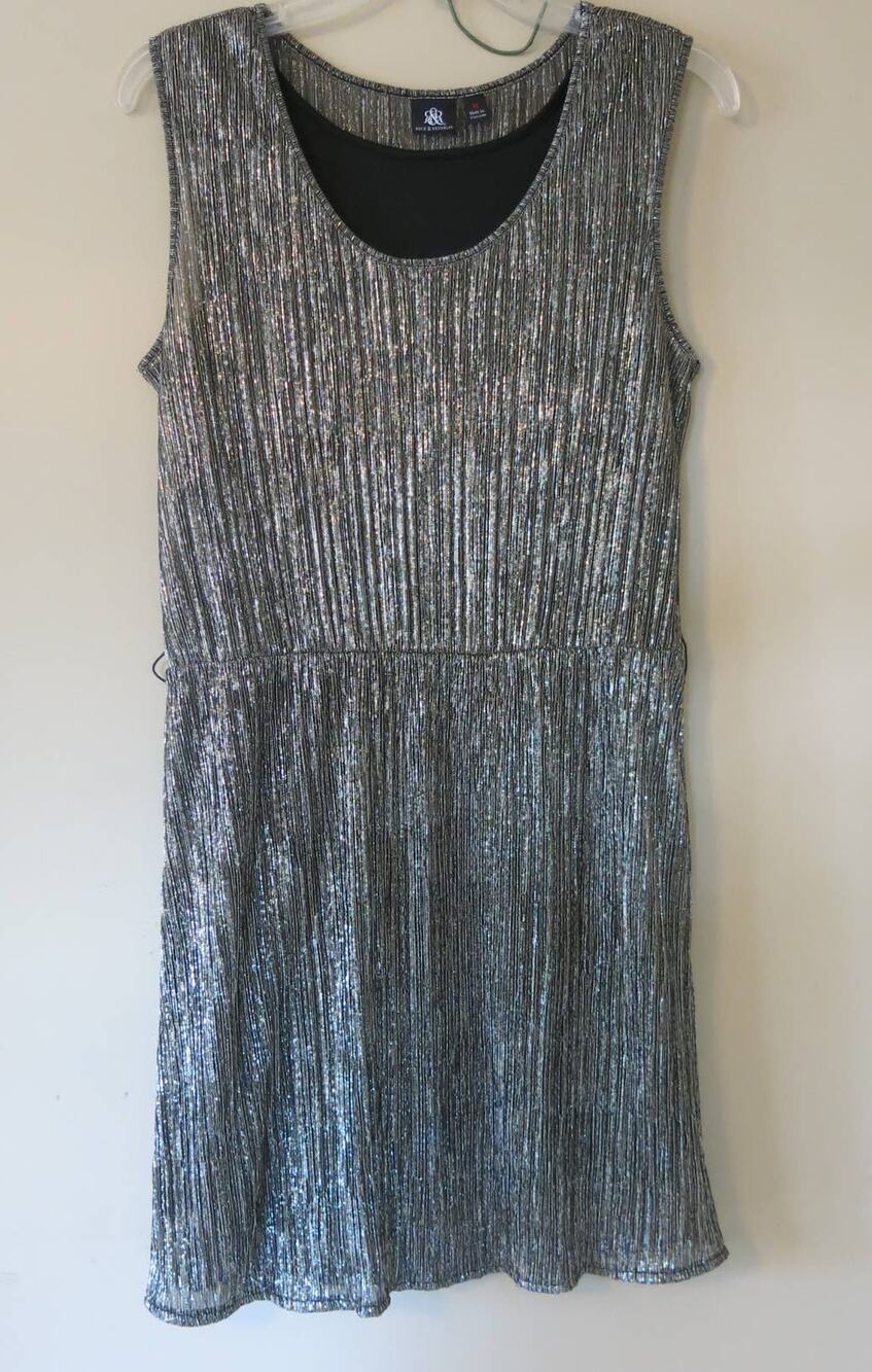 ROCK and REPUBLIC Sleeveless Dress Size M Sparkly Metallic Party Punk Edgy